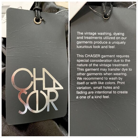 Chaser Faux Lamby Black Vegan Fur Bomber Jacket L NWT - Picture 12 of 16